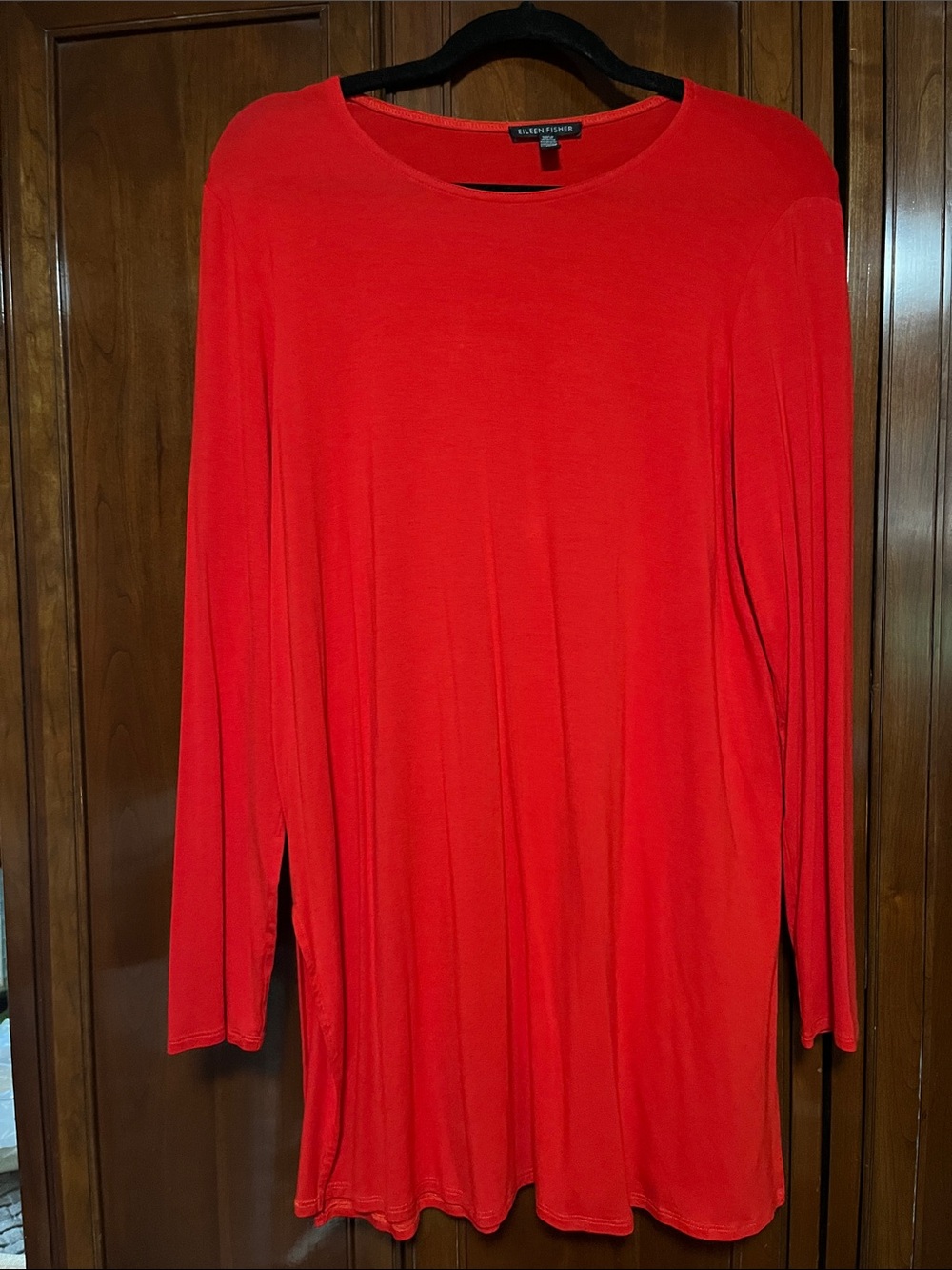 Eileen Fisher bright red tunic
